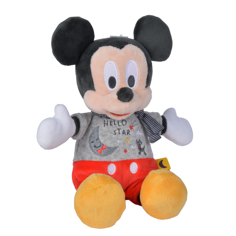  mickey souris peluche stary night rouge gris 25 cm 